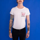 sex positive pink pussy cat clone a willy t shirt