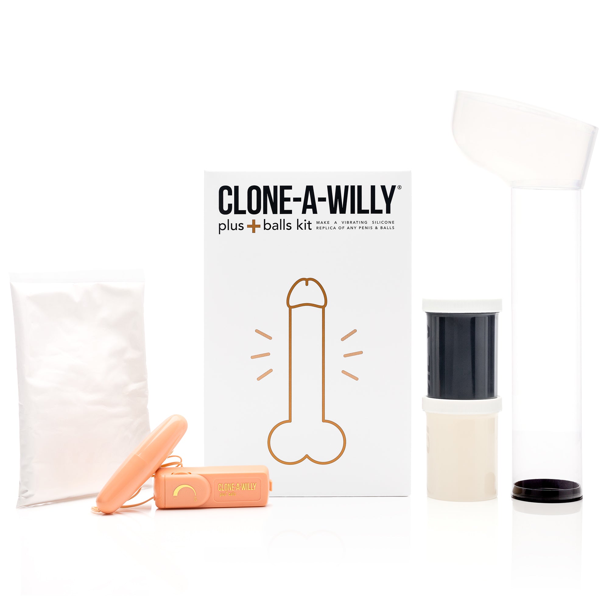 Penis Plus Balls <br>DIY Dildo Kit <br>Jet Black