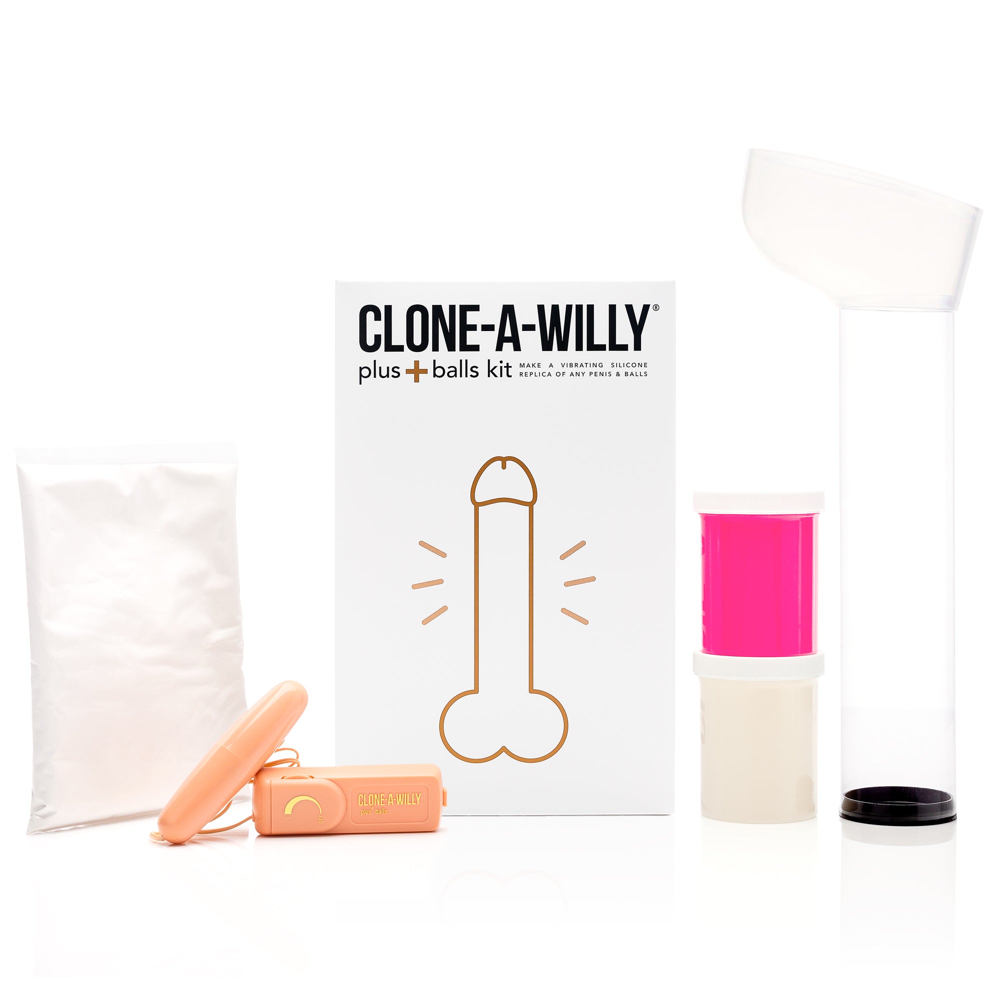 Penis Plus Balls <br>DIY Dildo Kit <br>Hot Pink