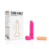 Penis Plus Balls <br>DIY Dildo Kit <br>Glow In The Dark Hot Pink